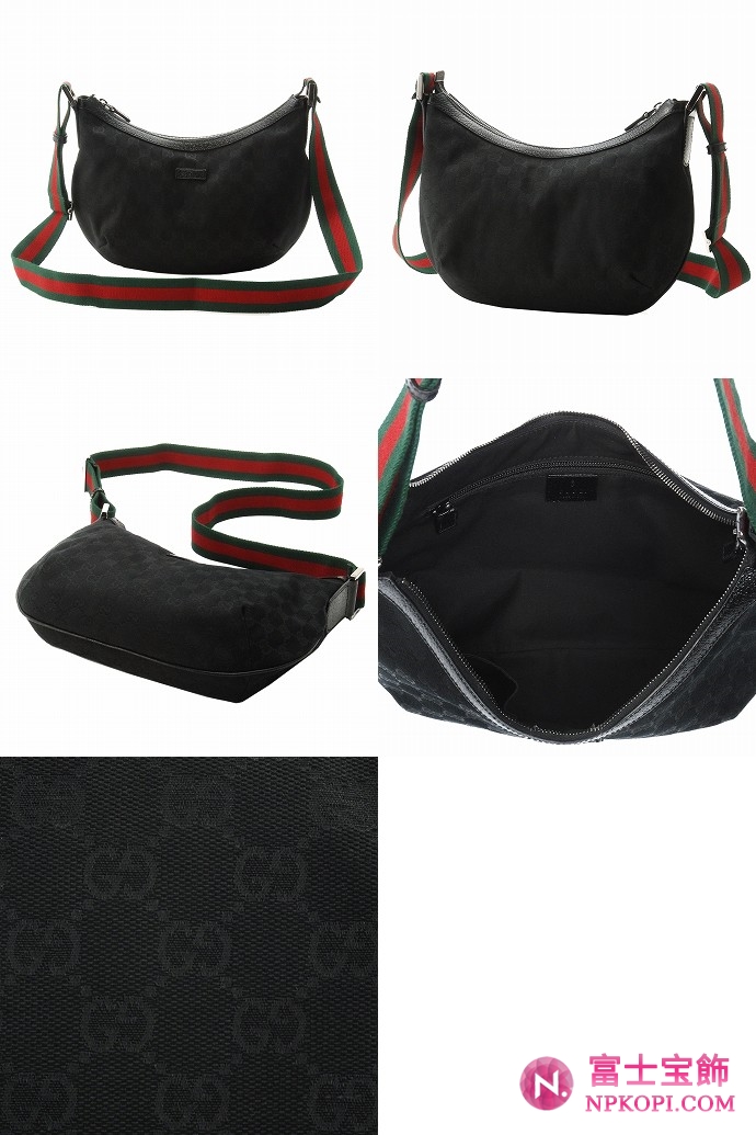 GUCCI/グッチ 2012年春夏GUCCI ORIGINAL定番キャンバスGG柄斜め掛けミディアムショルダーバッグ 181092 F4F5R 1060 